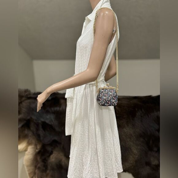 Handmade Oriental Style Genuine Leather Top Handle Kisslock Bag & Mini Purse Set - Picture 8 of 16